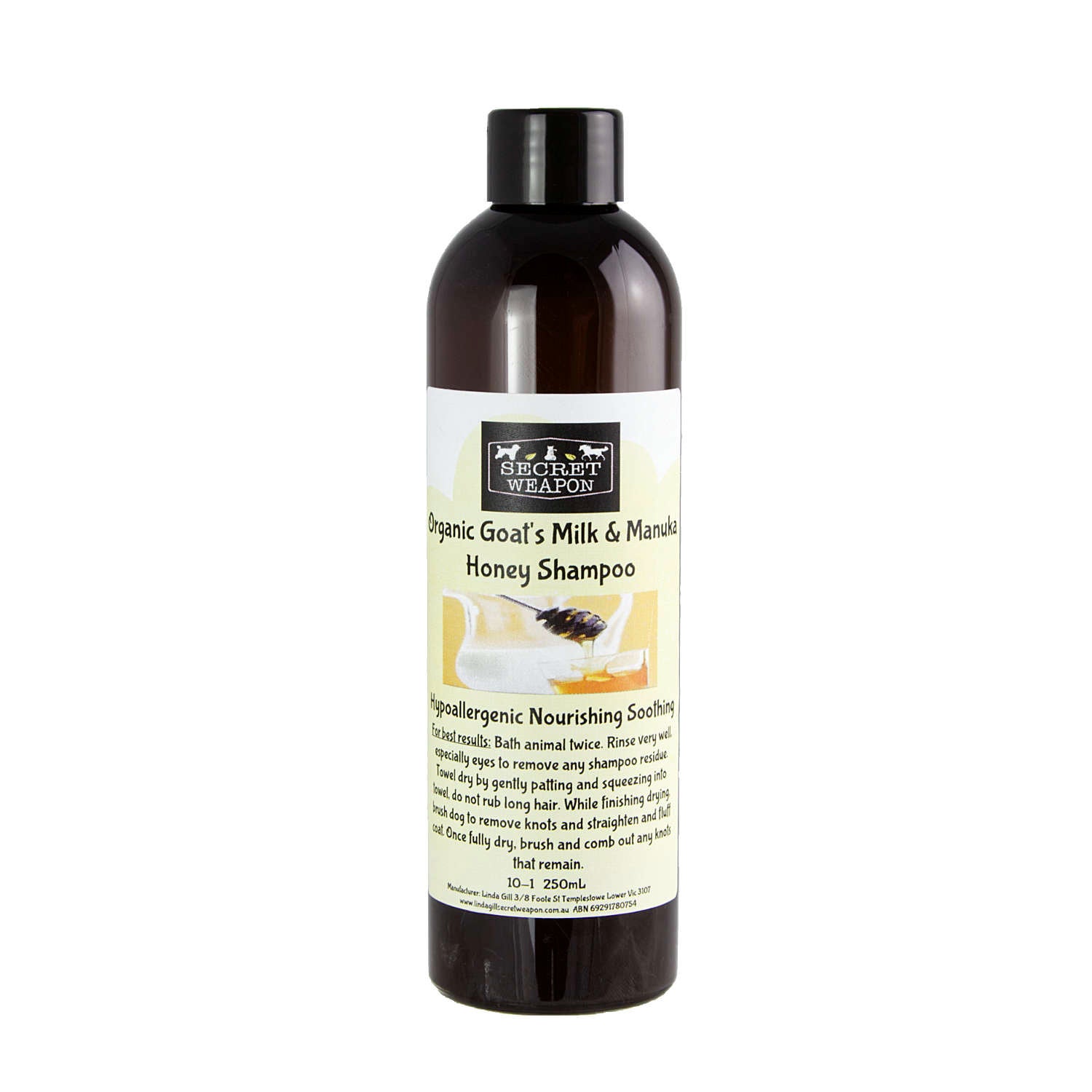 Secret Weapon Organic Goat s Milk and Manuka Honey Shampoo 250ml